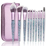 Purple Makeup Brushes Set